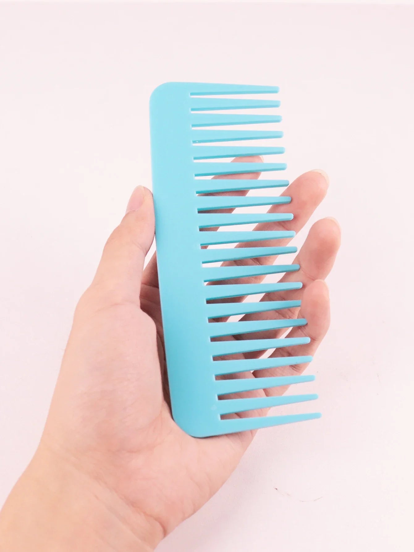 Thick Plastic Heat-Resistant Salon Comb – Anti-Static Long & Wide Tooth Comb for Real Hair Wigs