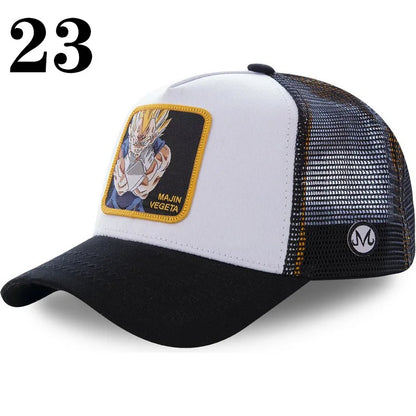 Dragon Ball Anime Baseball Cap - Goku Vegeta Buu Mesh Hip Hop Hat for Summer Casual Wear
