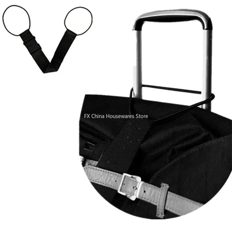 Adjustable Luggage Strap - Elastic Bungee Travel Security Belt for Carry-On Bags