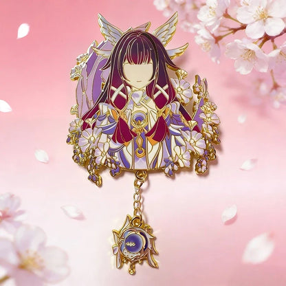 Honkai Star Rail & Genshin Impact Metal Brooch Pins - Cyrene Phainon Flins Columbina Kawaii Cosplay Badges Fan Gift