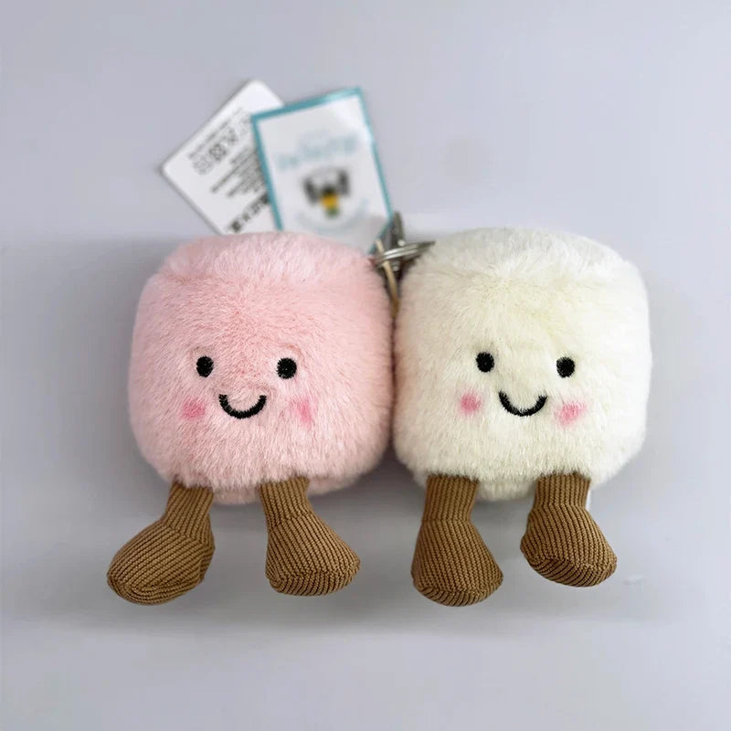 Cute Golf Ball Plush Keychain - Grape Jellyfish Hippo Elephant Bag Charm Mini Plush Toy Collection