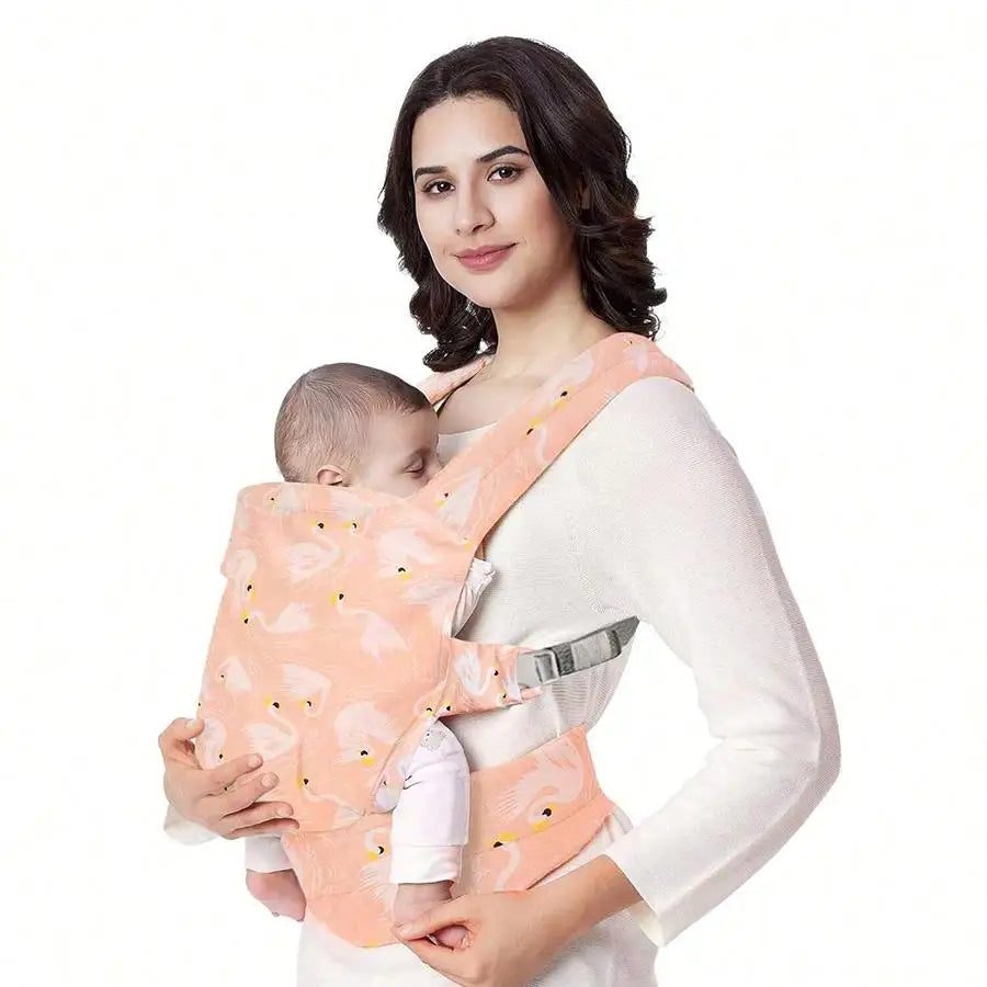 4-in-1 Baby Carrier with Hip Seat - Adjustable Front & Back Straps for Hands-Free Infant Carrying