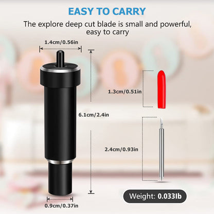Replacement Cutting Blades for Cricut Maker & Explore Series – 30°/45°/60° Plotter Blades with Sturdy Housing