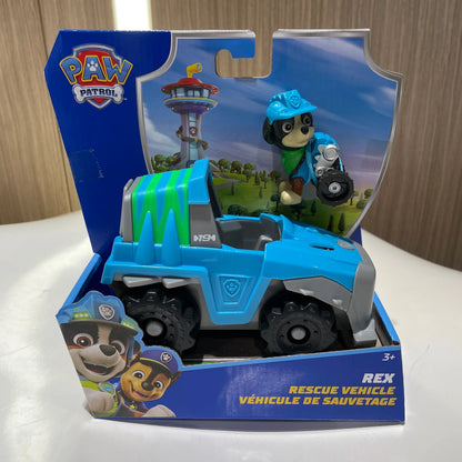 Paw Patrol Dino Rescue Rex Ryder Everest Vehicle Set - Collectible Action Figures and Rescue Toy Gift for Kids