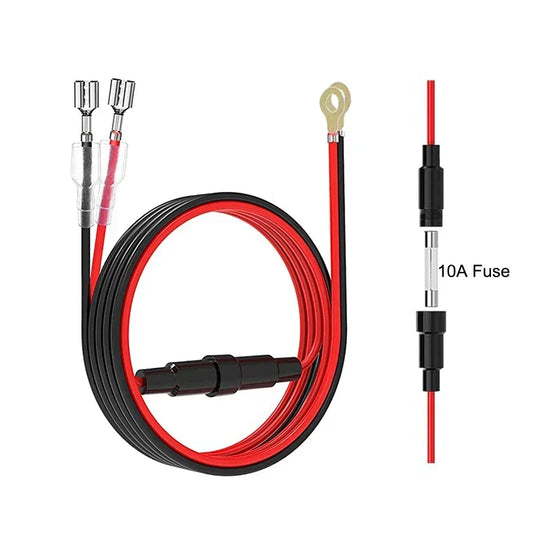 USB Car Charger Socket Cable 60cm Cigarette Lighter Wiring Harness with 10A Fuse for Car, Marine, Motorcycle, ATV & RV Power Upgrade Cable