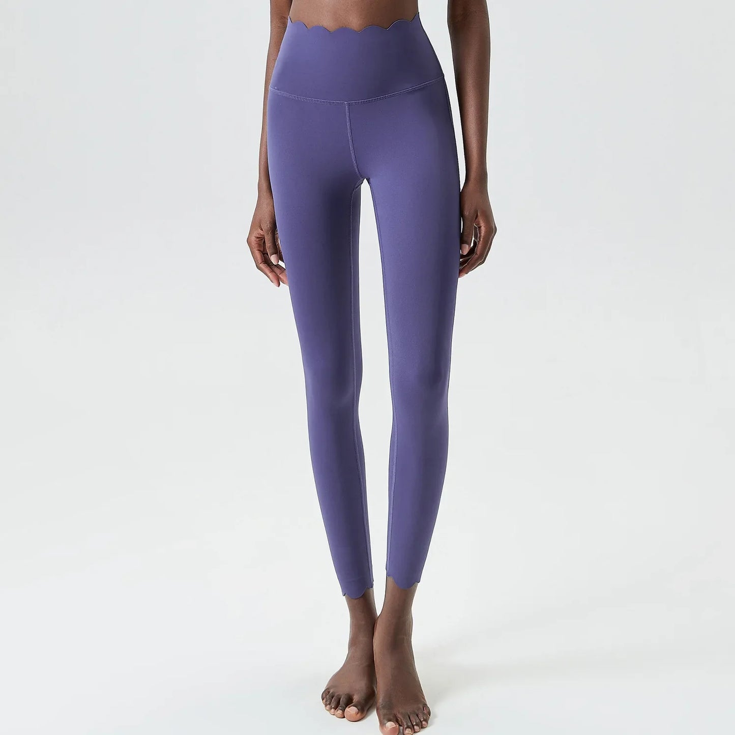 Women’s High Waist Sports Leggings – Solid Color Soft Yoga Pants & Breathable Gym Tights