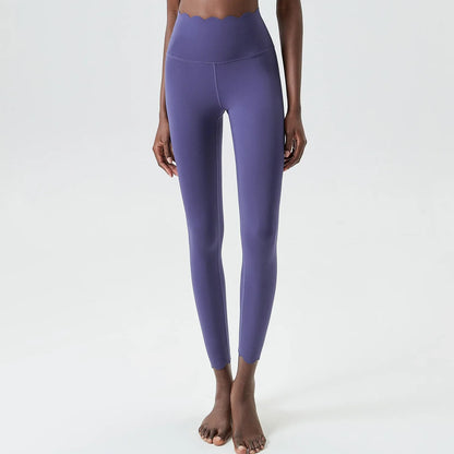 Women’s High Waist Sports Leggings – Solid Color Soft Yoga Pants & Breathable Gym Tights