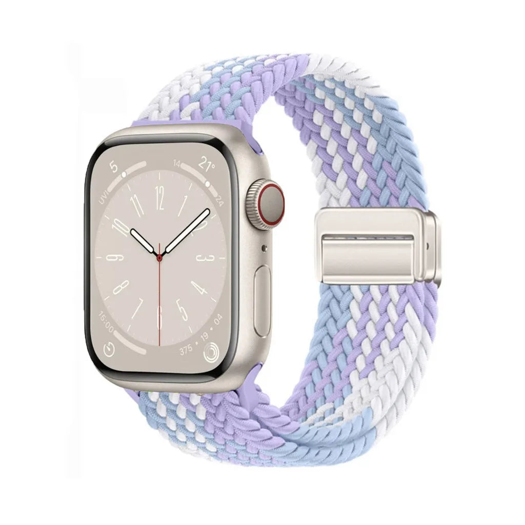 Nylon Braided Apple Watch Band - Durable Replacement Strap for Series 10/9/8/7/6/5/3 SE Ultra 49mm to 38mm