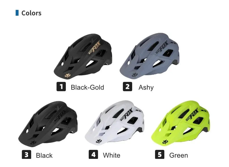 BATFOX Ultralight Bike Helmet – Molded Mountain & Road Helmet for Men, DH AM Cycling Equipment, Casco Ciclismo Bicicleta