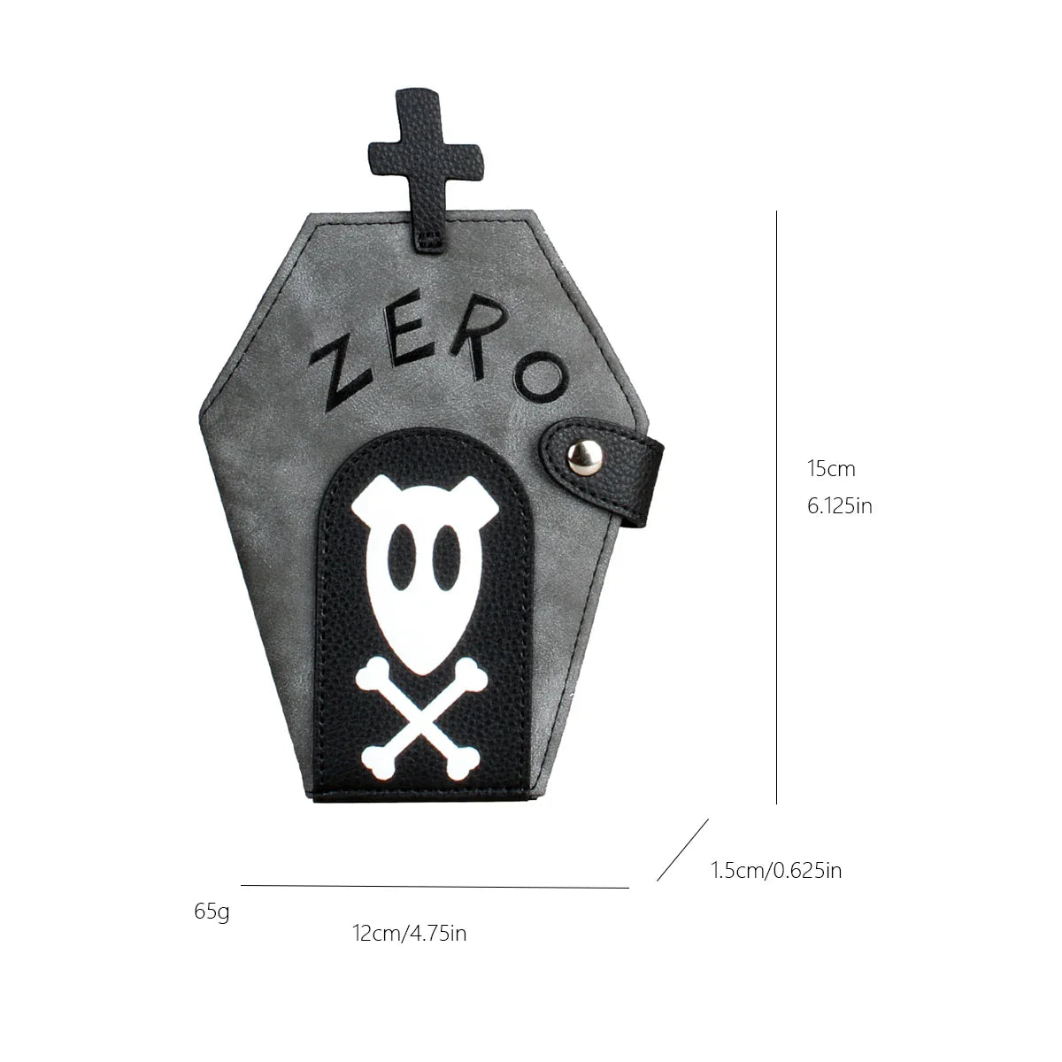 Niche Coffin-Shaped Clutch Wallet – Women's Bifold Coin Purse, Halloween Gift Idea