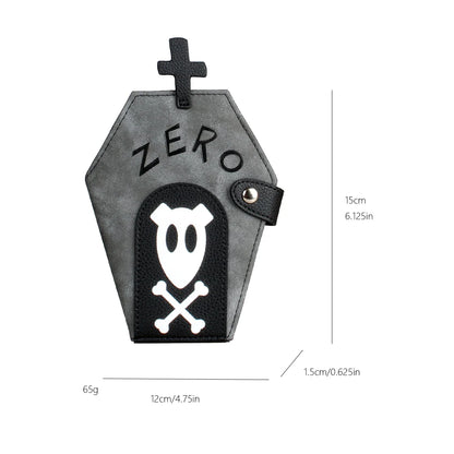 Niche Coffin-Shaped Clutch Wallet – Women's Bifold Coin Purse, Halloween Gift Idea