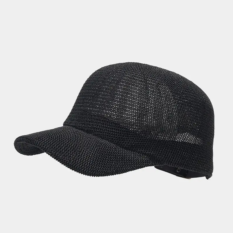 Breathable Straw Baseball Cap - Adjustable Summer Sun Hat for Men & Women