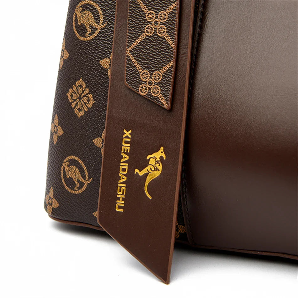 Luxury Women’s Leather Handbag – Large Capacity Shoulder & Crossbody Designer Bag