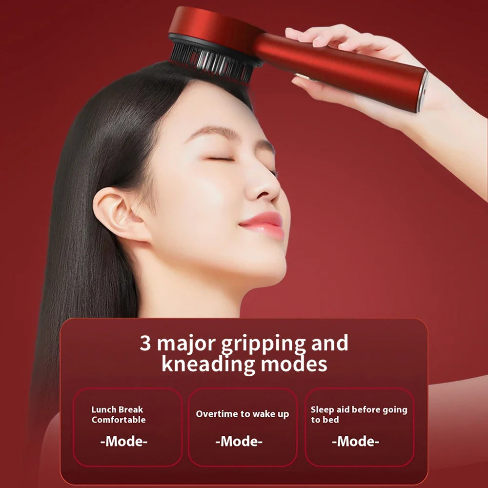 Electric Scalp Massage Comb – Red Light Therapy Hair Growth Brush with Vibration, Anti-Hair Loss & Oil Applicator