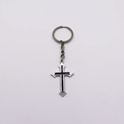 Classic Cross Keychain - Fashion Car Key Ring Pendant & Bag Jewelry Accessory