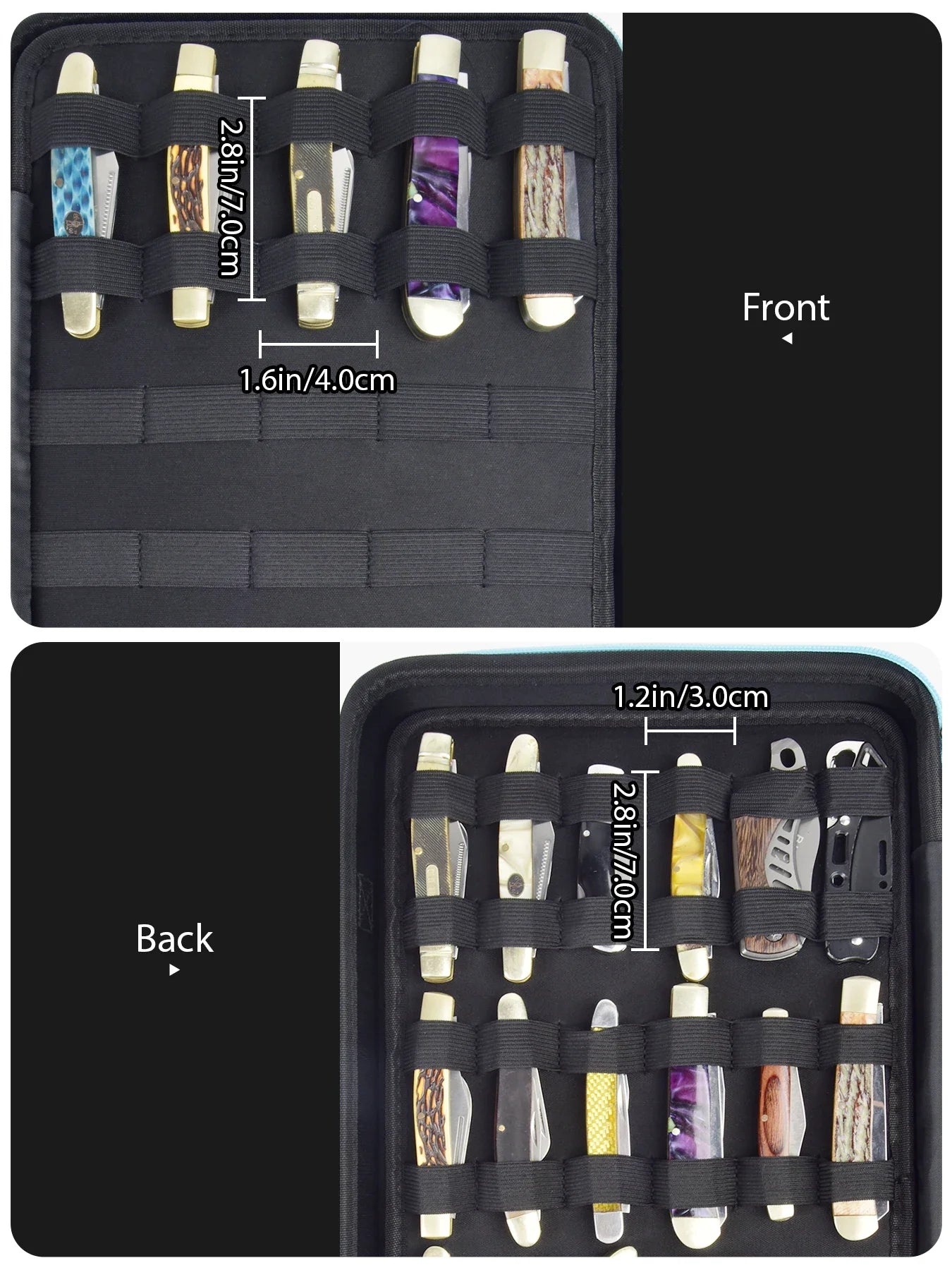 Knife Display Case – Storage Box for 45+ Pocket Knives, Butterfly & Folding Knife Organizer