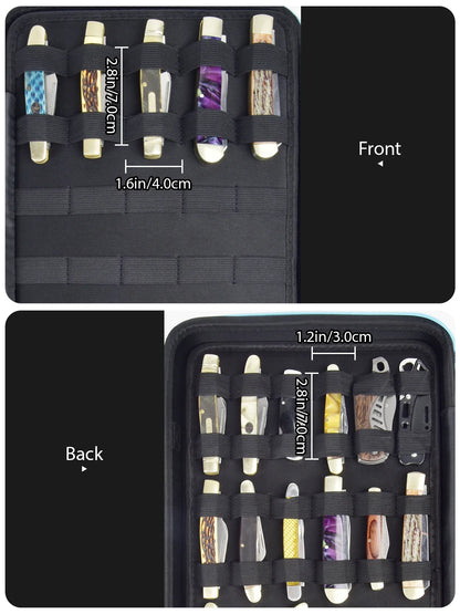 Knife Display Case – Storage Box for 45+ Pocket Knives, Butterfly & Folding Knife Organizer