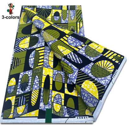 African Ankara Wax Fabric - 100% Cotton Soft Pink Pagne Fashion Print
