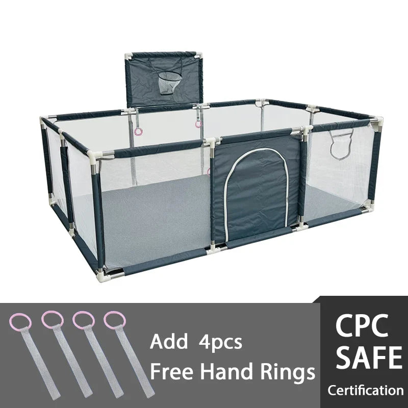 IMBABY Baby Playpen Safety Fence - Large Indoor Activity Gym Corral Play Area for Kids Toddlers