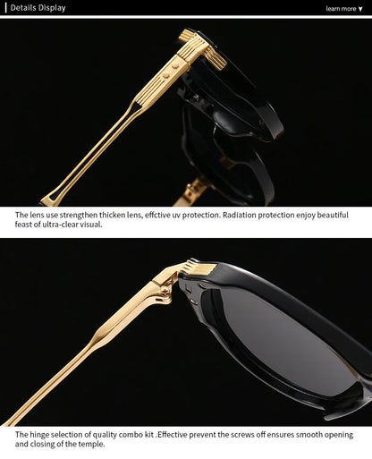 Men’s Aviator Sunglasses – Retro Double Bridge Square Frame, European & American Style, Wholesale