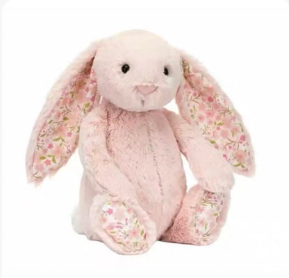 Cute Floral Bunny Plush Gift - Leopard Bunny Barcelona Bear Cake Bunny Bouquet Design Birthday Present Essential