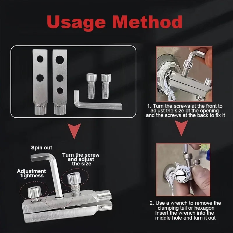 Broken Wire Extractor Tool - Tap Screw Remover for Faucet, Valve & Plumbing Bolt Repair