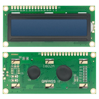 LCD1602 I2C Display Module - Blue Green 16x2 LCD Screen with PCF8574 IIC Adapter for Arduino 5V DIY Projects