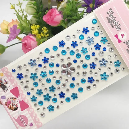 Glitter Face Rhinestone Stickers - Kids Eye & Face Diamond Jewels for Festival Makeup, Parties & Creative Looks