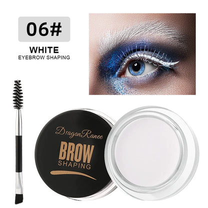 Matte Brown & Black Eyebrow Cream – 3D Natural Tint, Waterproof Gel Wax, Long-Lasting Eyebrow Enhancer