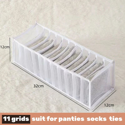 Underwear & Socks Organizer Box – Drawer Dividers for Bras, Pants, Scarves, Ties, Jeans, and Clothing Storage