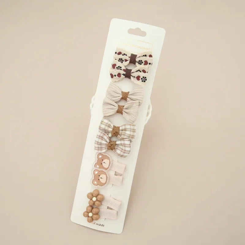 10Pcs Kids Hair Accessories Set - Cute Bow Hair Clips and Barrettes for Baby Girls