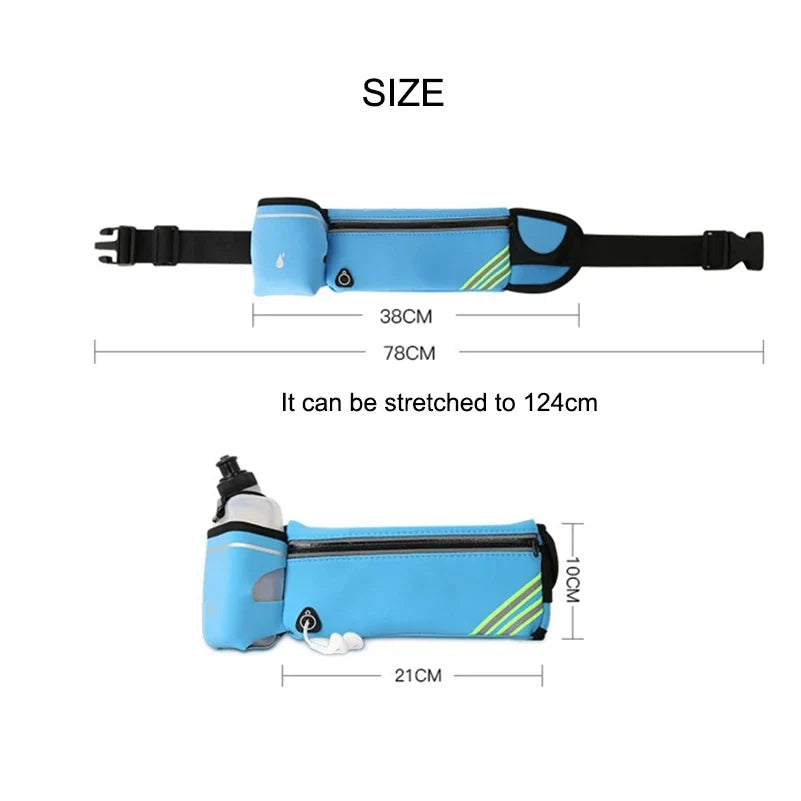 Waterproof Running Waist Bag - Sports Fanny Pack for Men & Women with Phone & Hydration Storage