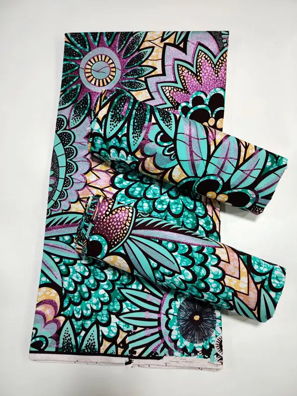 African Real Wax Print Fabric - 6 Yards 100% Cotton Ghana Ankara Loincloth Material