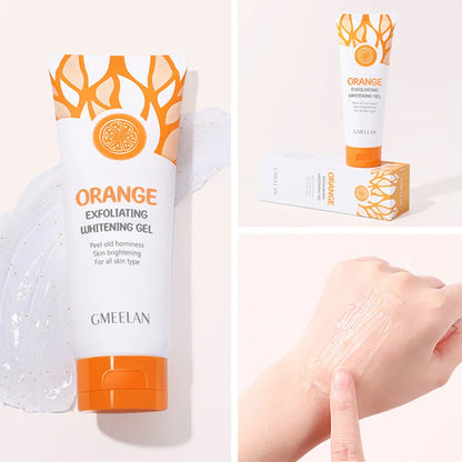 Orange Exfoliating Gel 50g — Dead Skin Remover, Brightening Peeling Scrub, Hydrating & Whitening Korean Skincare Moisturizer