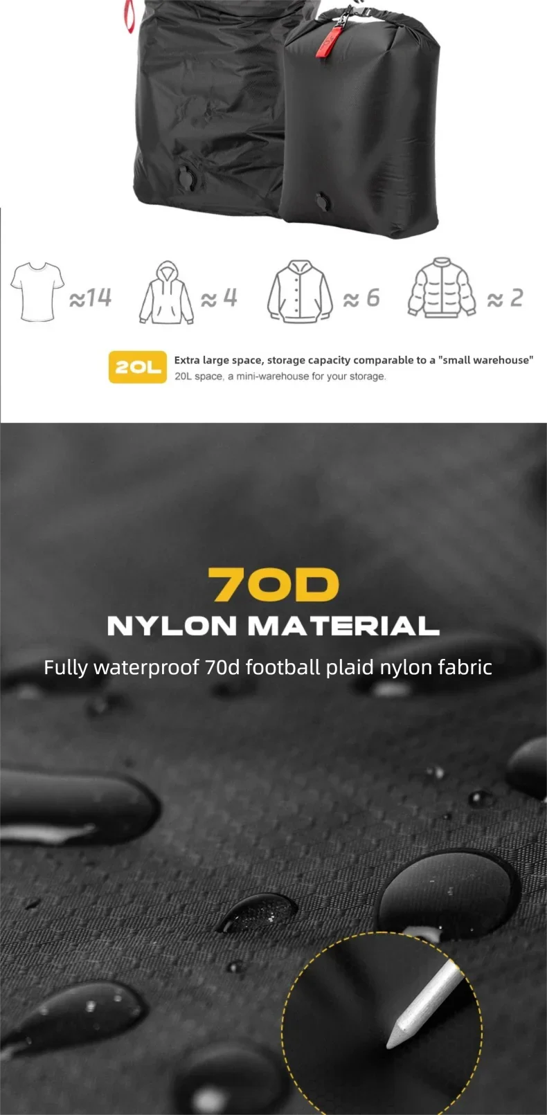 Vacuum Compression Storage Bag – Large Waterproof Luggage & Clothes Organizer for Travel