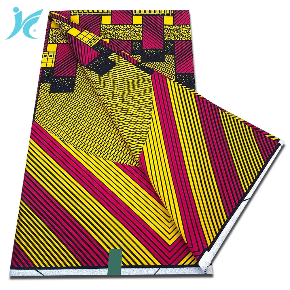 Classic African Wax Fabric - 100% Cotton Soft Ankara Pagne for Women's Dresses