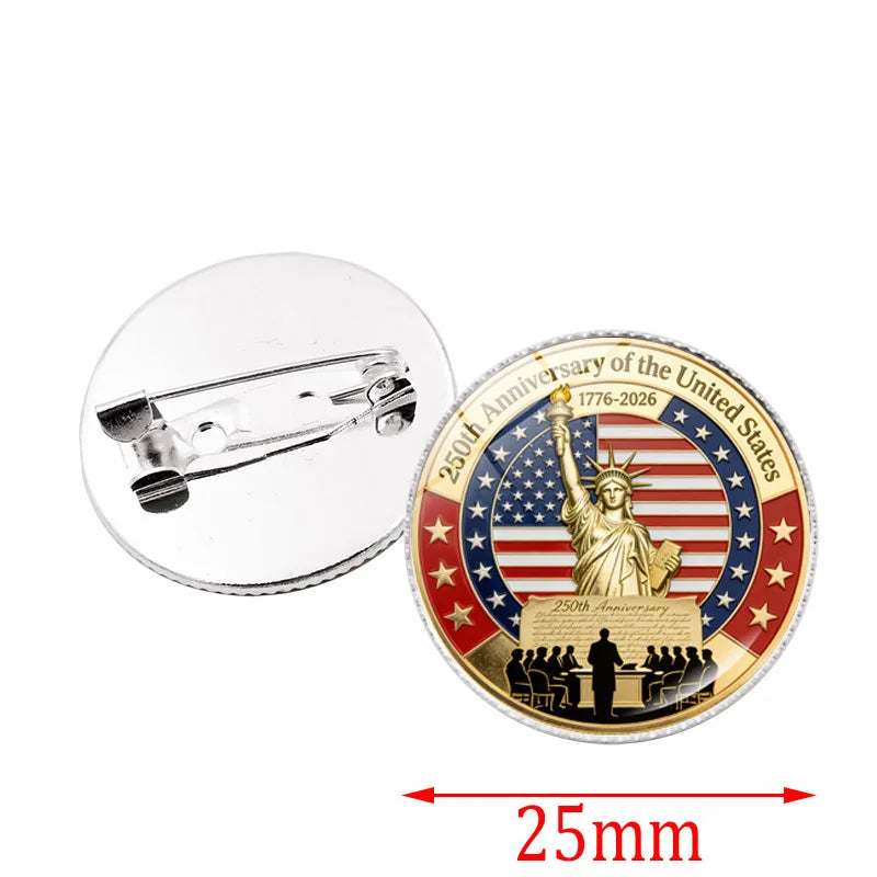 250th Anniversary USA Commemorative Pin - Liberty Eagle Patriotic Badge Brooch 1776-2026 Collectible Gift