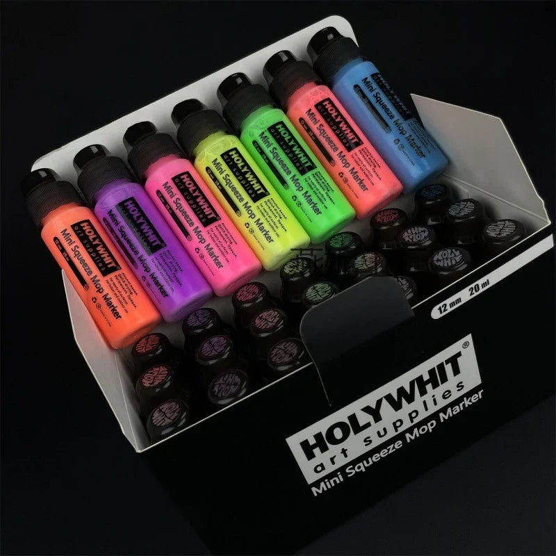 Mini Graffiti Paint Marker Pen - 12mm Waterproof Fluorescent Ink Signature Pen with Round Tip for Art, DIY & Creative Projects