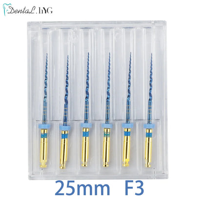 Dental SX-F3 Blue Nitinol Rotary Files – Endodontic Root Canal Engine Tool for Dentistry