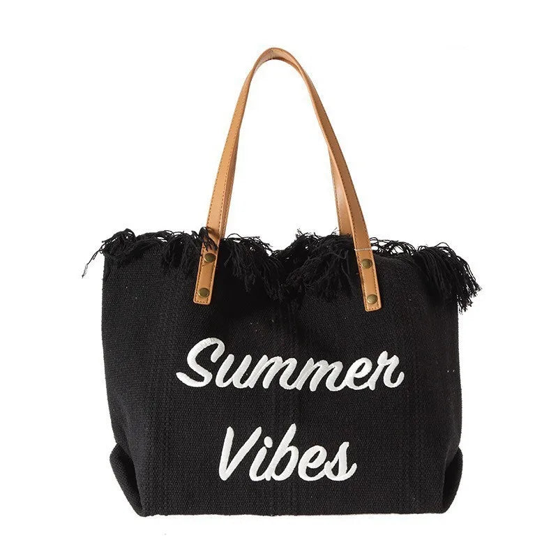 Women’s Large Canvas Tote Bag – Casual Shoulder & Handbag for Beach, Shopping, and Everyday Use