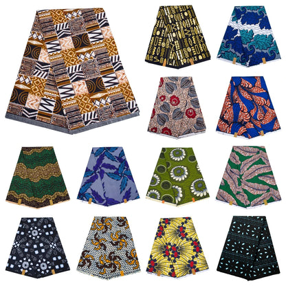 African Ankara Wax Print Fabric by the Yard - High Quality Nigeria Party Dress Sewing Cloth