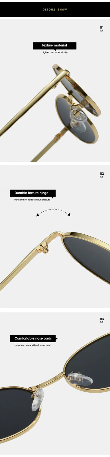 SHAUNA Retro Oval Metal Frame Sunglasses – UV400 Punk Style Shades for Women & Men