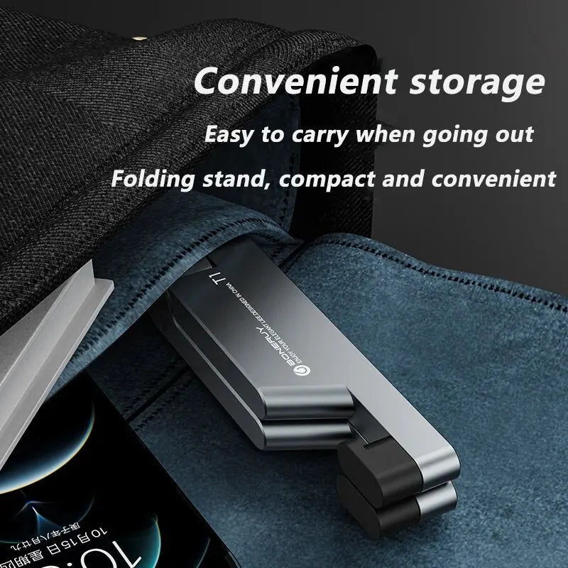T1 Universal Mini Aluminum Folding Desk Mount - Portable Cellphone Cradle and Foldable Stand