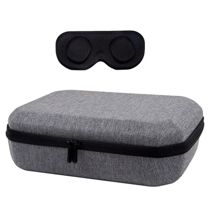 Waterproof Hard Carry Case with Lens Cover: Travel & Home Storage Bag for Meta Quest 3 VR Headset & Game Controller - Mesh Pocket