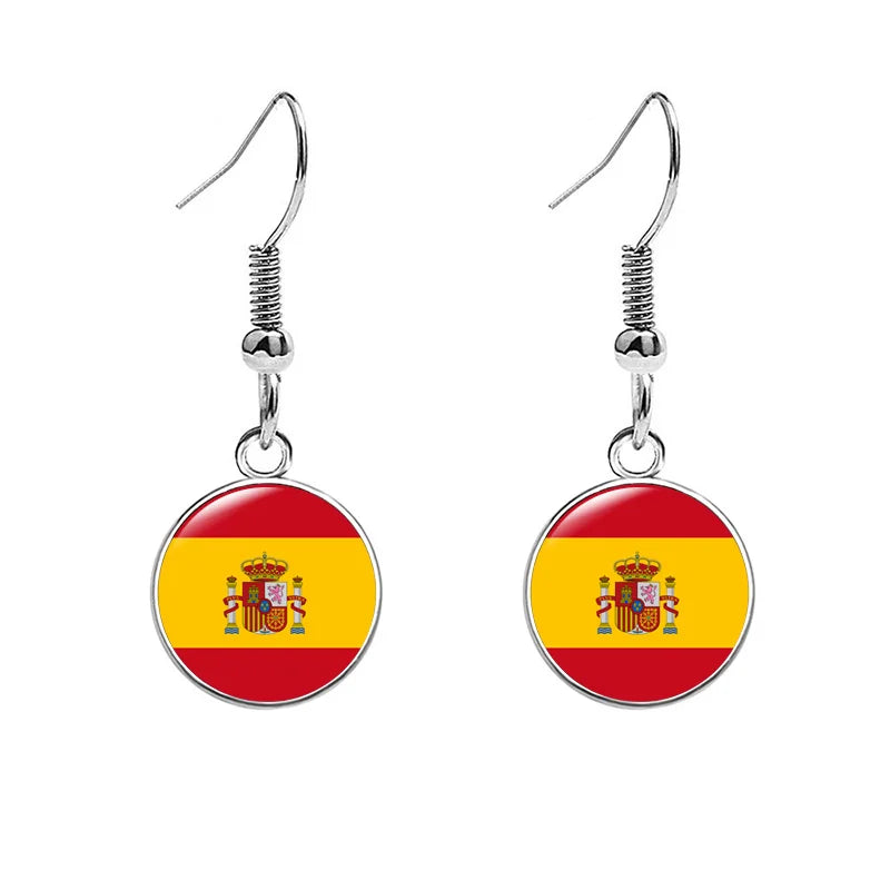 France National Flag Earrings - Multicolor Country Flag Jewelry for Women, Travel Pride & Celebration Gifts