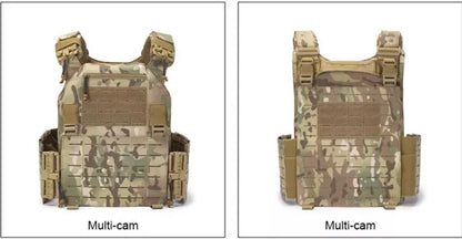 New Combat Vest 6094 – Quick Detachable Lightweight Laser Cut Tactical Vest, Black Gear for Protective Plate Carry
