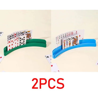 Plastic Poker Card Stand Holder - Creative Playing Card Support Clip Base for Easy Hands-Free Board Games