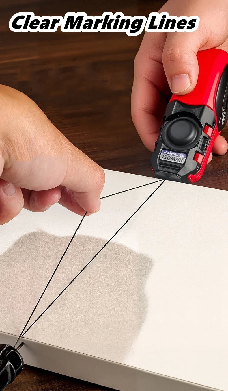 Woodworking Carpenter Scriber & Ink Marker Tool - 50M Chalk Line for Precise Woodworking Layout & Drawing
