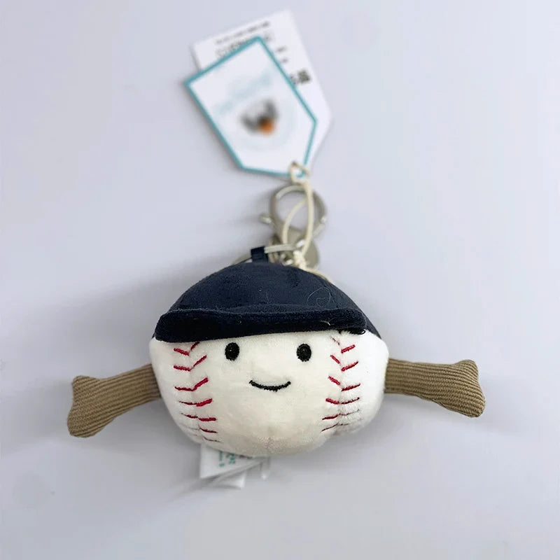 Cute Golf Ball Plush Keychain - Grape Jellyfish Hippo Elephant Bag Charm Mini Plush Toy Collection