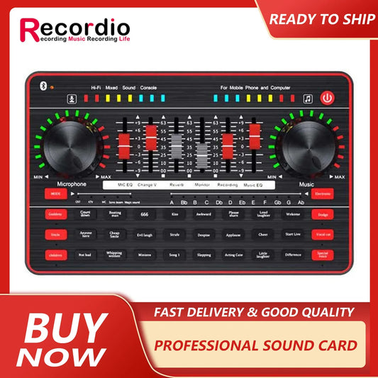 GAX-G3 Wireless Microphone Kit - Live Streaming Sound Card Equipment for TikTok Singing, Mobile Phone & Computer Recording